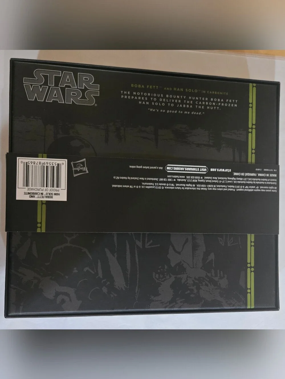 2013 Comic Con Star Wars Black Series - SDCC -Boba Fett & Han Solo Carbonite